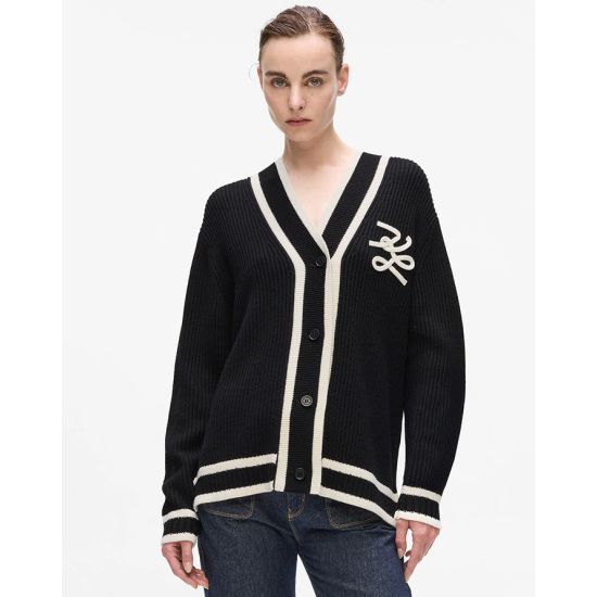 Γυναικεία Soutache Autograph Ζακέτα Μαύρη Karl Lagerfeld A4W18052-999 BLACK