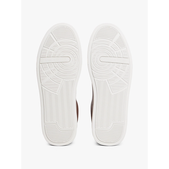 Ανδρικά Δερμάτινα Sneakers Καφέ Tommy Hilfiger FM0FM05729-GVI