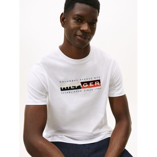 Ανδρικό T-shirt Λευκό Tommy Hilfiger MW0MW40014-YBR