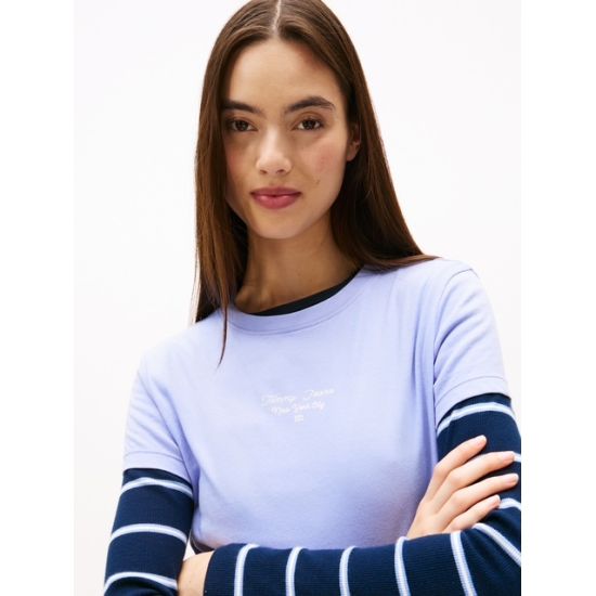 Γυναικείο T-shirt Γαλάζιο Tommy Jeans DW0DW21542-C5Z