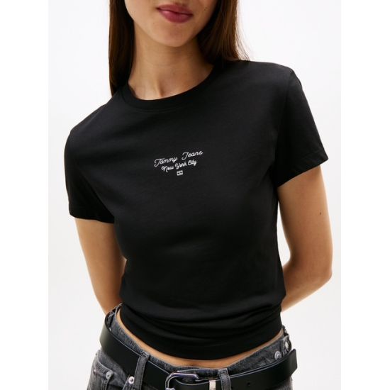 Γυναικείο T-shirt Μαύρο Tommy Jeans DW0DW21542-BDS