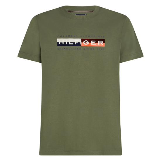 Ανδρικό T-shirt Λαδί Tommy Hilfiger MW0MW40014-PLI