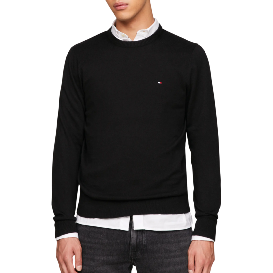 Ανδρικό Πουλόβερ Μαύρο Tommy Hilfiger MW0MW28046-BDS