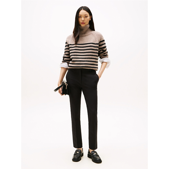 Γυναικείο Slim Παντελόνι Μαύρο Tommy Hilfiger WW0WW48350-BDS