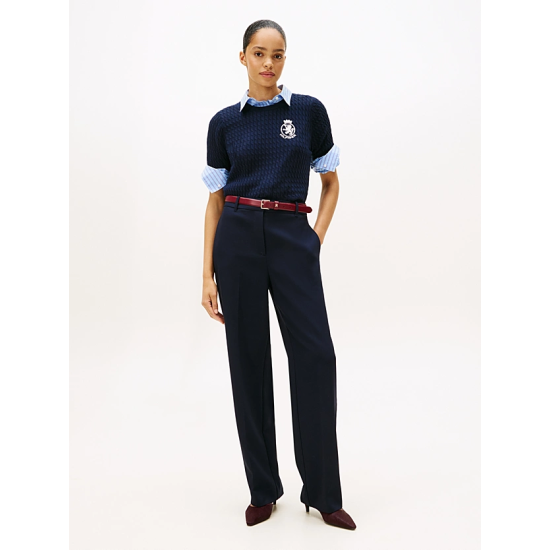 Γυναικείο Slim Παντελόνι Navy Μπλε Tommy Hilfiger WW0WW48355-C1G