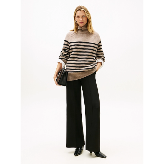 Γυναικείο Παντελόνι Μαύρο Tommy Hilfiger WW0WW48406-BDS