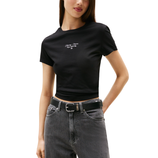 Γυναικείο T-shirt Μαύρο Tommy Jeans DW0DW21542-BDS