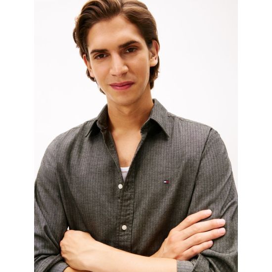 Ανδρικό Πουκάμισο Γκρι Tommy Hilfiger MW0MW40475-PR2