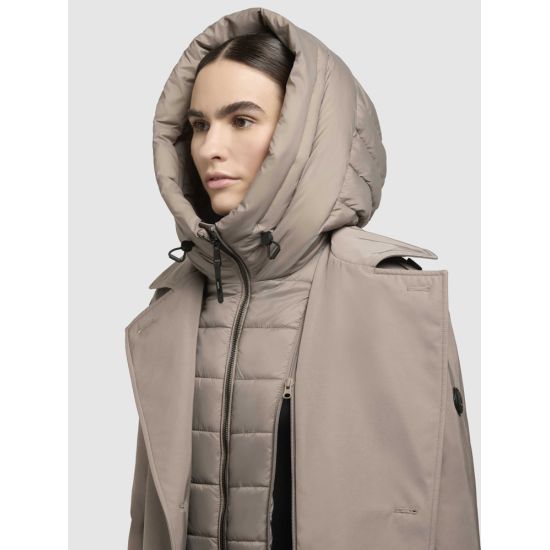 Γυναικεία Elena Καπαρντίνα Γκρι Khujo KJ1267CO253-123 GREIGE