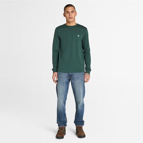 Ανδρικό Dunstan River Μακρυμάνικο T-shirt Πράσινο Timberland TB0A2BQ3-317