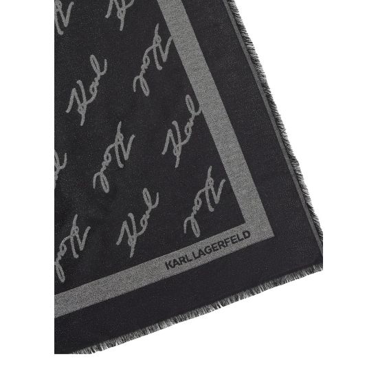Γυναικείο K/Signature Φουλάρι Μαύρο Karl Lagerfeld A4W33034-999 BLACK
