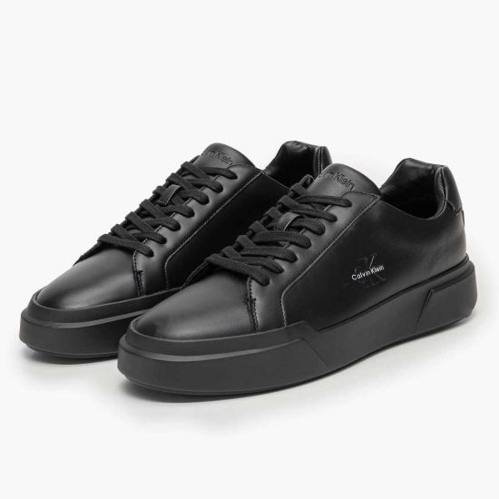 Ανδρικά Δερμάτινα Sneakers Μαύρα Calvin Klein YM0YM01344-0GJ