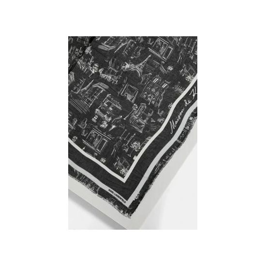 Γυναικείο K/Sketch Φουλάρι Μαύρο Karl Lagerfeld A4W33116-999 BLACK