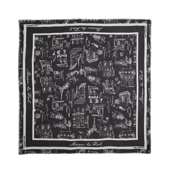 Γυναικείο K/Sketch Φουλάρι Μαύρο Karl Lagerfeld A4W33116-999 BLACK