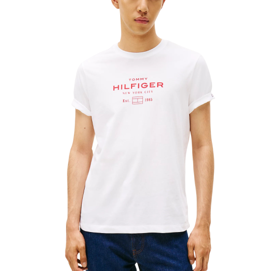 Ανδρικό T-shirt Λευκό Tommy Hilfiger MW0MW40002-YBR