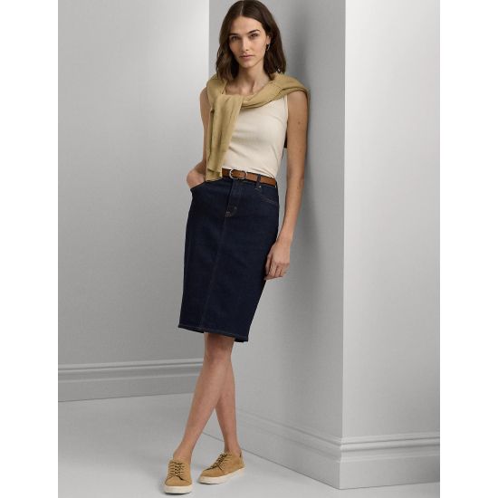 Γυναικεία Daniela Τζιν Φούστα Navy Μπλε Ralph Lauren 200813134001-400