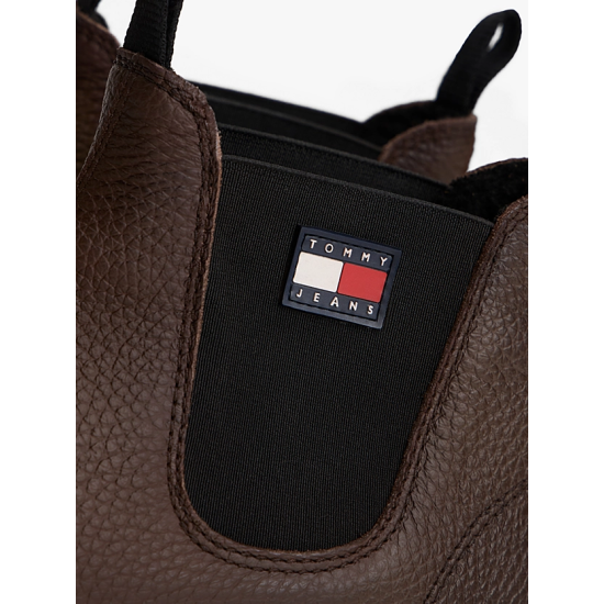 Ανδρικά Δερμάτινα Chelsea Μποτάκια Καφέ Tommy Jeans EM0EM01670-GV0