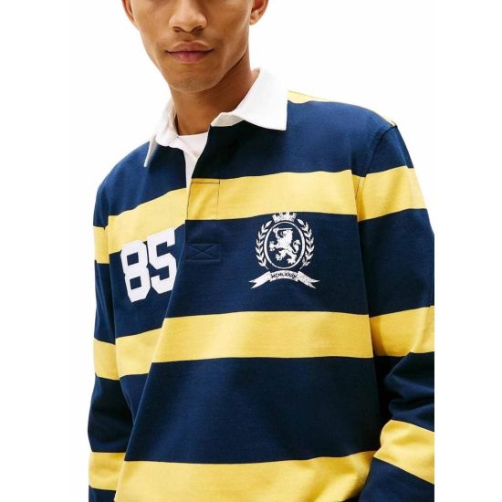 Ανδρικό Rugby Polo Ριγέ Κίτρινο Tommy Jeans DM0DM22074-ZFQ