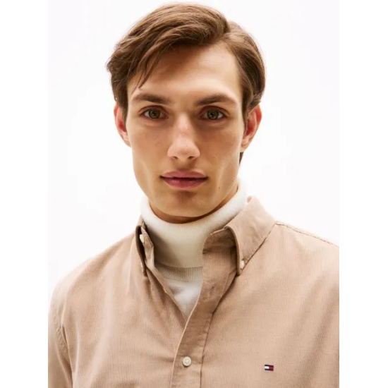 Ανδρικό Κοτλέ Πουκάμισο Μπεζ Tommy Hilfiger MW0MW40486-AFE