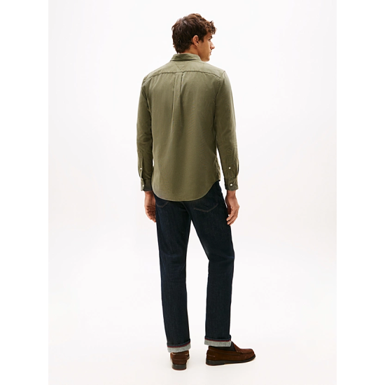 Ανδρικό Κοτλέ Πουκάμισο Χακί Tommy Hilfiger MW0MW40486-PLI