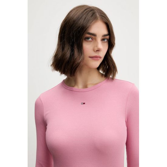 Γυναικεία Μακρυμάνικη Μπλούζα Ροζ Tommy Jeans DW0DW17387-THC