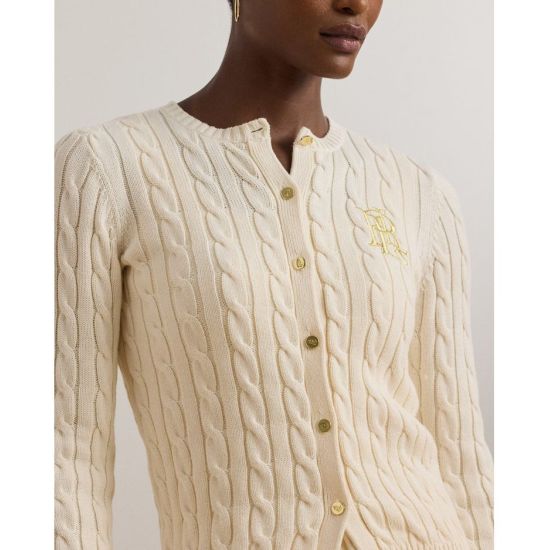 Γυναικεία Ralhan Πλεκτή Ζακέτα Εκρού Ralph Lauren 200932225001-101