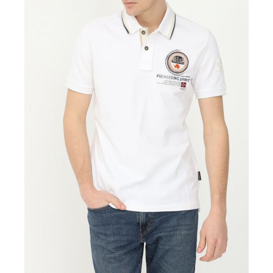 Ανδρικό Polo Gandy Λευκό Napapijri NP0A4G2J-0021