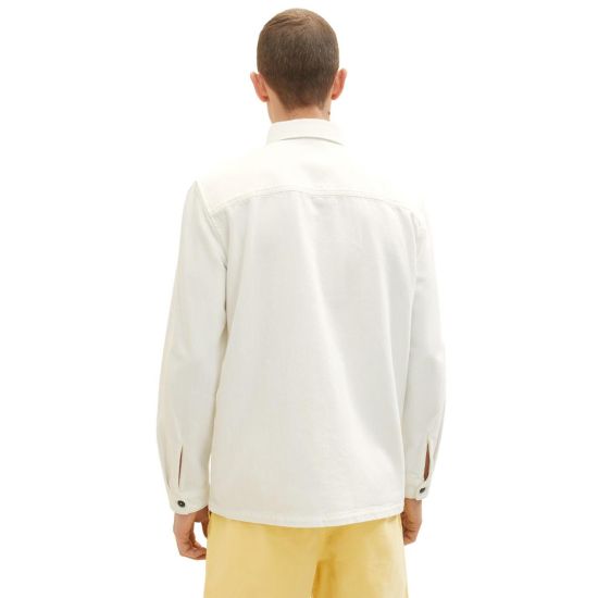 Ανδρικό Τζιν Overshirt Λευκό Tom Tailor 036212-10101