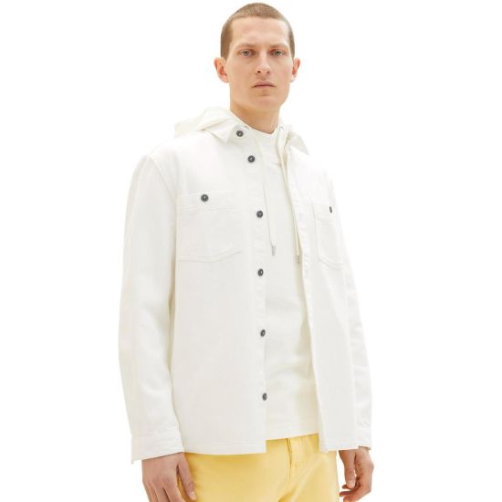 Ανδρικό Τζιν Overshirt Λευκό Tom Tailor 036212-10101