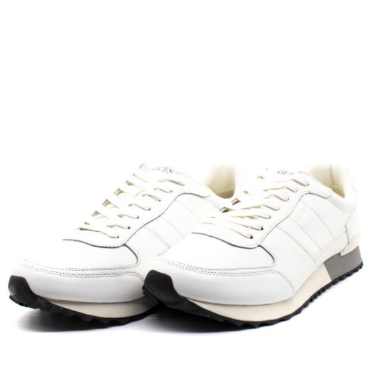 Ανδρικά Δερμάτινα Padova Sneakers Λευκά Padova Sneakers Λευκά Guess FM6PDVLEA12-WHITE