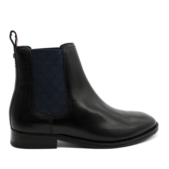 Ανδρικά Δερμάτινα Lineus Μποτάκια Μαύρα Ted Baker 273332-BLACK