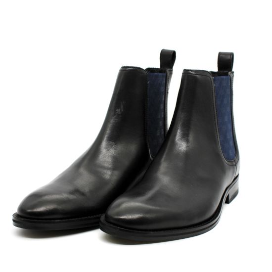 Ανδρικά Δερμάτινα Lineus Μποτάκια Μαύρα Ted Baker 273332-BLACK