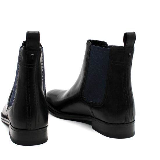 Ανδρικά Δερμάτινα Lineus Μποτάκια Μαύρα Ted Baker 273332-BLACK