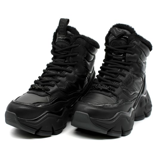 Γυναικεία Binary Snow Lace Up Μποτάκια Μαύρα Buffalo BUF1636010-BLACK