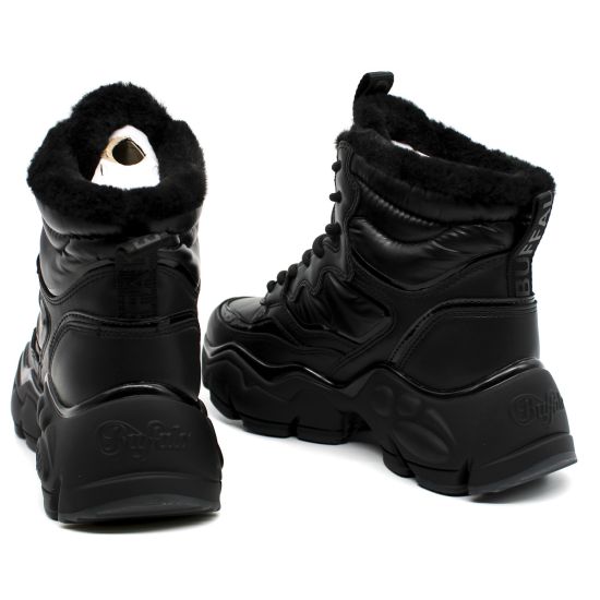 Γυναικεία Binary Snow Lace Up Μποτάκια Μαύρα Buffalo BUF1636010-BLACK