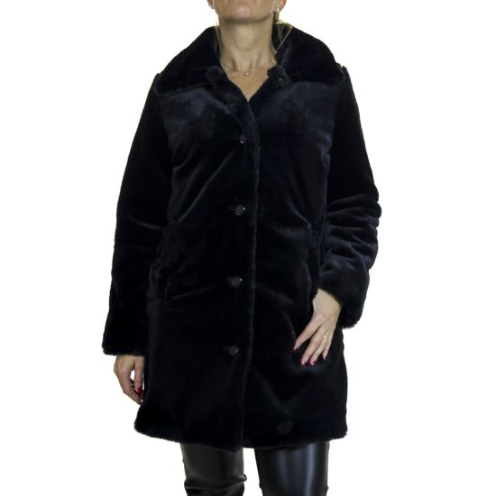 Γυναικεία Οικολογική Γούνα Μαύρη Emporio Co. Polso-black