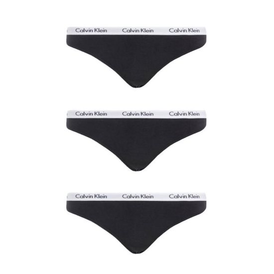 Γυναικεία Σλιπ 3 Τεμαχίων Μαύρα Calvin Klein 000QD3588E-001