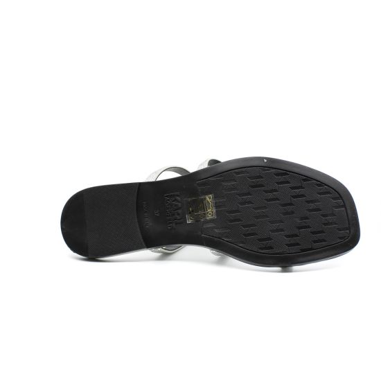 Γυναικεία KL Rhinestone Σανδάλια Ασημί Karl Lagerfeld KL87405-GSL HEAVY GLITTER
