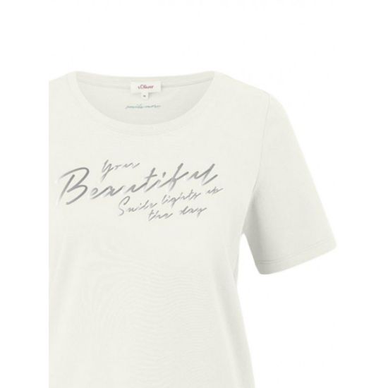 Γυναικείο T-Shirt Λευκό S.Oliver 2142601-02D0
