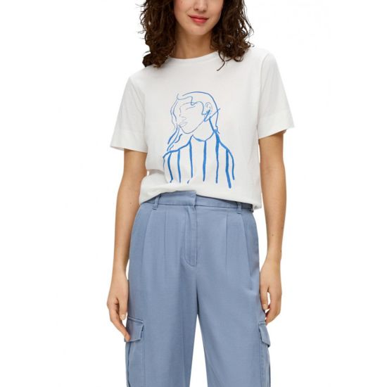 Γυναικείο T-Shirt Λευκό S.Oliver 2144447-02D0