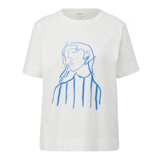 Γυναικείο T-Shirt Λευκό S.Oliver 2144447-02D0