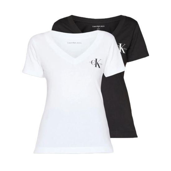 Γυναικείο Monologo T-shirt 2 Τεμαχίων Μαύρο Calvin Klein J20J223447-BEH