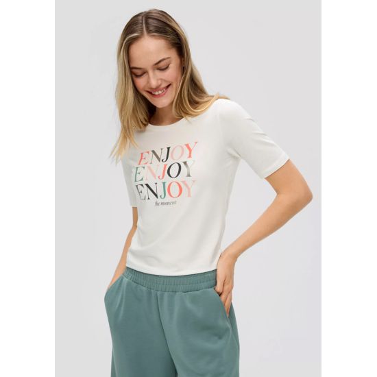 Γυναικείο T-Shirt Λευκό S.Oliver 2145266-02D0