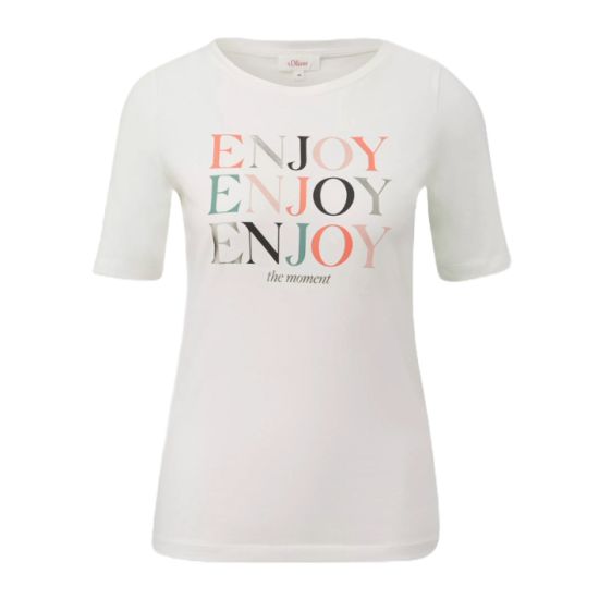 Γυναικείο T-Shirt Λευκό S.Oliver 2145266-02D0