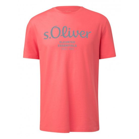 Ανδρικό T-shirt Κοραλί S.Oliver 2141458-25D1