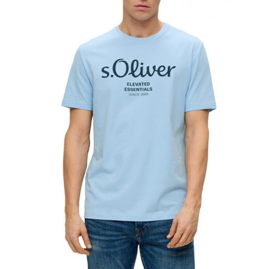 Ανδρικό T-shirt Γαλάζιο S.Oliver 2141458-50D1