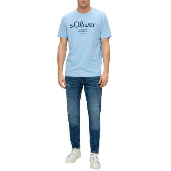 Ανδρικό T-shirt Γαλάζιο S.Oliver 2141458-50D1