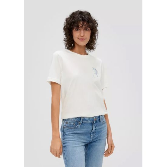 Γυναικείο T-Shirt Λευκό S.Oliver 2147851-02D2