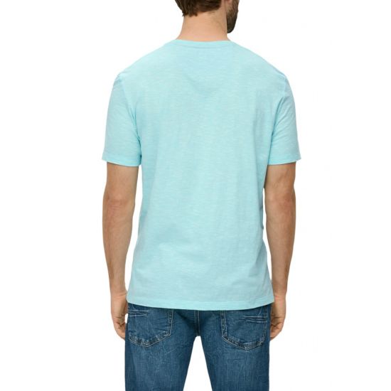 Ανδρικό T-Shirt Τυρκουάζ S.Oliver 2141235-60G1