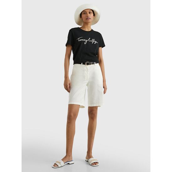 Γυναικείο Heritage T-shirt Μαύρο Tommy Hilfiger WW0WW24967-017